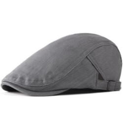 Beret Hats for Mens Cotton Fashion Peaked Flat Newsboy Caps Lightweight Baker Boy Hat for Golf Driving Black $12.90 Newsboy Caps