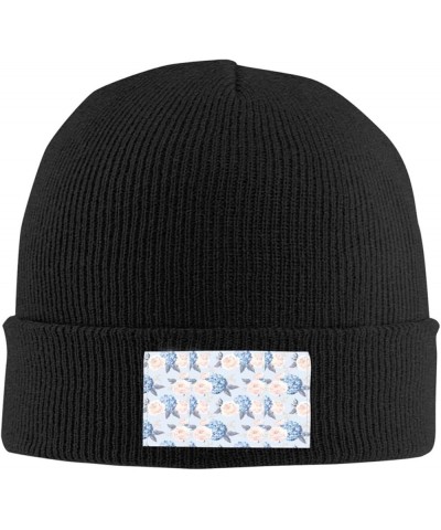 Flowers Stripe Print Beanie Hat Knitted Cap for Men Women,Thin Warm Knit Slouchy Ski Cap Winter Hip Hop Black $9.04 Skullies ...