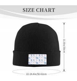 Flowers Stripe Print Beanie Hat Knitted Cap for Men Women,Thin Warm Knit Slouchy Ski Cap Winter Hip Hop Black $9.04 Skullies ...