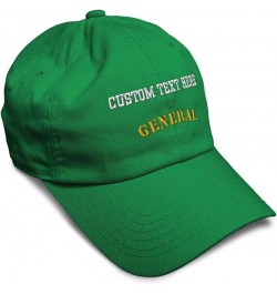 Soft Baseball Cap General Spanish Army Embroidery Cotton Embroidered Dad Hats for Men & Women Kelly Green Personalized Text H...