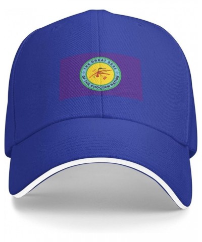 Flag of The Choctaw Nation Baseball Cap Sandwich Brim Hats for Men Women Adjustable Caps Blue $12.16 Baseball Caps