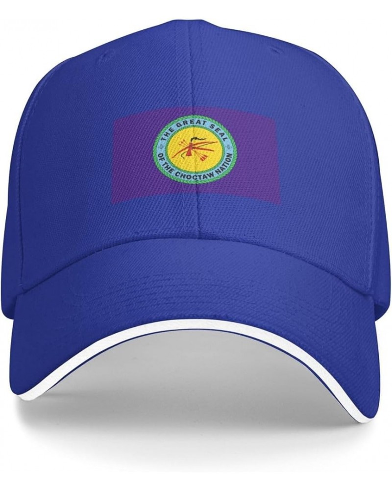 Flag of The Choctaw Nation Baseball Cap Sandwich Brim Hats for Men Women Adjustable Caps Blue $12.16 Baseball Caps