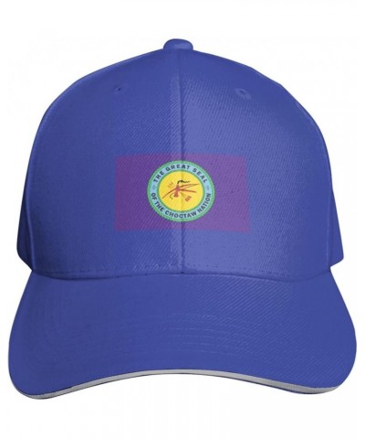 Flag of The Choctaw Nation Baseball Cap Sandwich Brim Hats for Men Women Adjustable Caps Blue $12.16 Baseball Caps