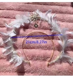 Feather Headband Angel Wings Headband,Hair Hoop Wash Face Hair Accessories Sun Star Double Layer Glory Shape Lolita Hair Band...