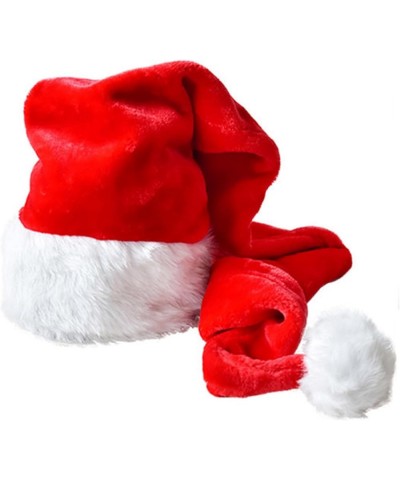 Multipiece Christmas Long Santa Hat Naughty Nice Plush Christmas Santa Hats Long Adult Size Party Holiday Hats 1pcs Hat-red $...