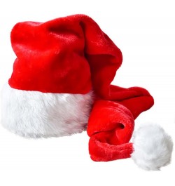 Multipiece Christmas Long Santa Hat Naughty Nice Plush Christmas Santa Hats Long Adult Size Party Holiday Hats 1pcs Hat-red $...