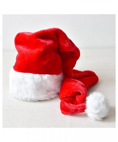 Multipiece Christmas Long Santa Hat Naughty Nice Plush Christmas Santa Hats Long Adult Size Party Holiday Hats 1pcs Hat-red $...