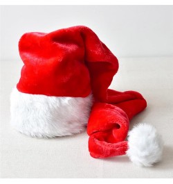 Multipiece Christmas Long Santa Hat Naughty Nice Plush Christmas Santa Hats Long Adult Size Party Holiday Hats 1pcs Hat-red $...