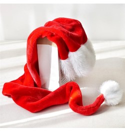 Multipiece Christmas Long Santa Hat Naughty Nice Plush Christmas Santa Hats Long Adult Size Party Holiday Hats 1pcs Hat-red $...