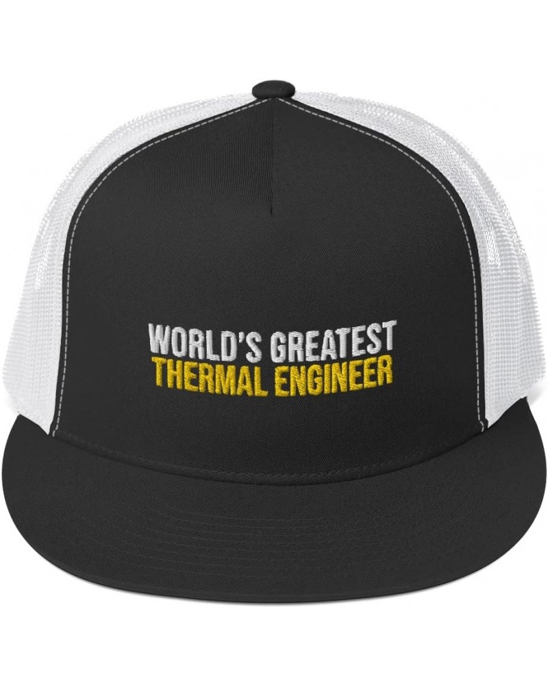 World's Greatest Thermal Engineer Hat (Embroidered 5-Panel Trucker Cap) Thermal Engineer Apparel Black/ White $15.99 Skullies...