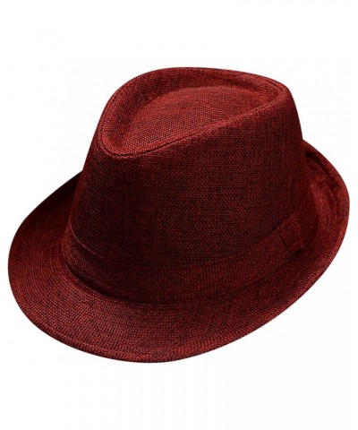 Men and Women Retro Jazz Hat Soild British Sun Hat Travel Sun Hat Swim Hats Women $10.37 Sun Hats