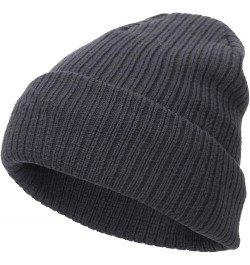 Unisex Cable Knit Beanie Hat Warm Cozy Knitted Cuffed Skull Cap Winter Hats Soft Daily Hat Grey-2 $8.05 Skullies & Beanies