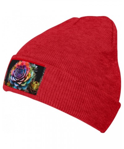 Colorful Succulent Fashionable Adult Knitted Wool Hat,Unisex Brimless Cap,Ideal for Casual Wear $12.35 Skullies & Beanies