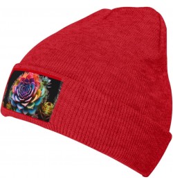 Colorful Succulent Fashionable Adult Knitted Wool Hat,Unisex Brimless Cap,Ideal for Casual Wear $12.35 Skullies & Beanies