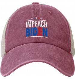 Impeach Biden - Anti Biden Cowboy Hat Men Vintage Mesh Baseball Cap Women Trucker Hat Dad Hat Sun Hat Black Red $12.12 Baseba...