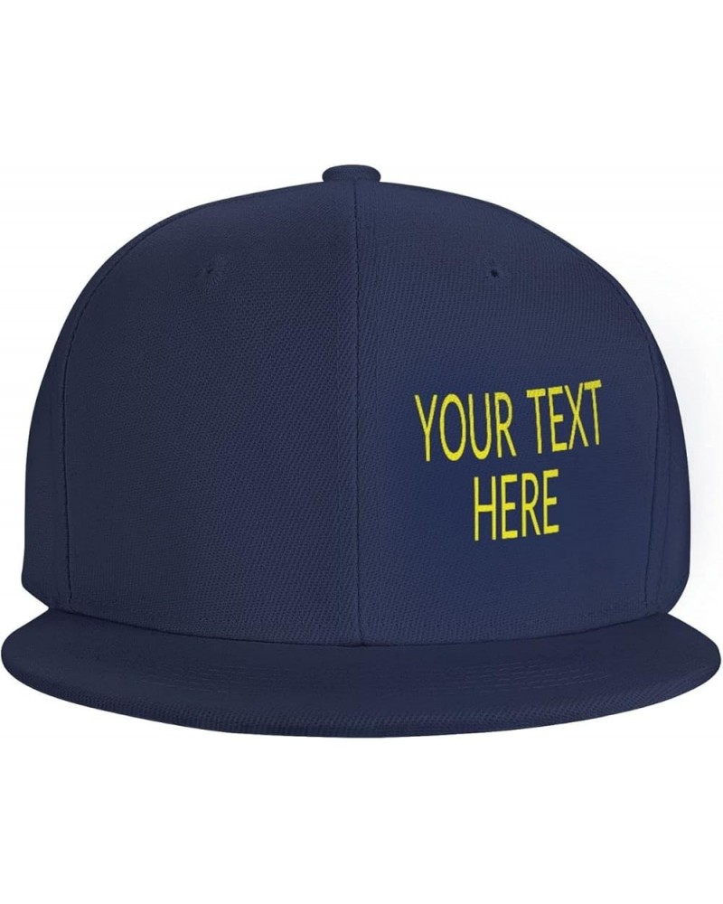 Custom Cap,Custom Photo Caps Your Custom Here,Custom Hat Design Your Own Classic Mens Womens Personalized Baseball Cap Navy B...