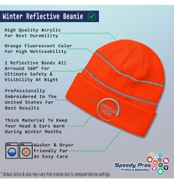 Custom Reflective Beanie Underwriter Acrylic High Visibility Running Gear Skull Cap for Men & Women 1 Size Neon Orange Person...