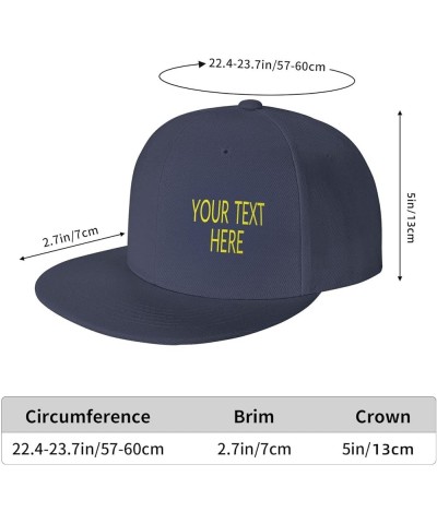 Custom Cap,Custom Photo Caps Your Custom Here,Custom Hat Design Your Own Classic Mens Womens Personalized Baseball Cap Navy B...