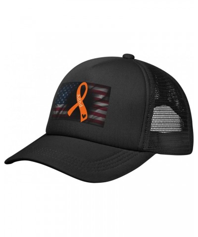 ADHD Awareness Orange Ribbon Baseball Cap Adjustable Casual Mesh Hats Duck Tongue Hat for Men Women21 $10.32 Baseball Caps