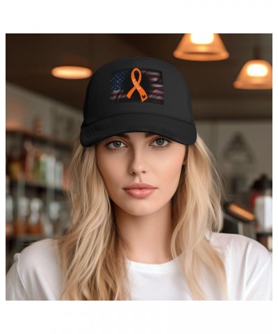 ADHD Awareness Orange Ribbon Baseball Cap Adjustable Casual Mesh Hats Duck Tongue Hat for Men Women21 $10.32 Baseball Caps