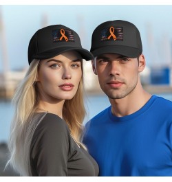 ADHD Awareness Orange Ribbon Baseball Cap Adjustable Casual Mesh Hats Duck Tongue Hat for Men Women21 $10.32 Baseball Caps