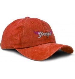 Soft Washed Baseball Cap Grateful Style B Cotton Dad Hats for Men & Women Orange $16.23 Baseball Caps