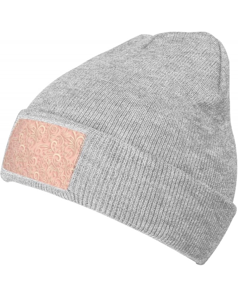 Multifunction Classic Floral Swirling Print Knitted Hat Gifts Outdoor Daily Unisexn Beanie Soft Warm,Elastic Gray $11.85 Skul...