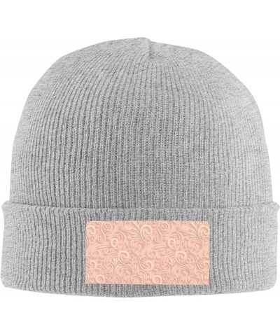 Multifunction Classic Floral Swirling Print Knitted Hat Gifts Outdoor Daily Unisexn Beanie Soft Warm,Elastic Gray $11.85 Skul...