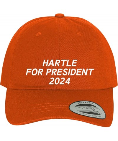 Hartle for President 2024 - Comfortable Dad Hat Baseball Cap Orange $14.34 Baseball Caps