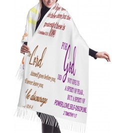 White Bible Verse Custom Scarf Inspirational Quote Religious Motivational Limelight Scarves We Walk By Faith Not By Sight Dlj...