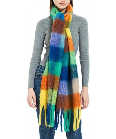 Women Plaid Scarf Winter Warm Shawl And Wraps Bandana Long Thick Blanket 3 $24.22 Scarves