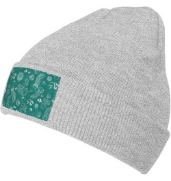 Dolphins Flowers Sea Starfish Coral Seashell Print Beanie Hat Knitted Cap for Men Women,Thin Warm Knit Slouchy Gray $10.54 Sk...