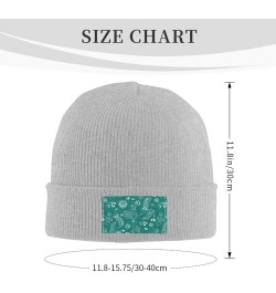 Dolphins Flowers Sea Starfish Coral Seashell Print Beanie Hat Knitted Cap for Men Women,Thin Warm Knit Slouchy Gray $10.54 Sk...