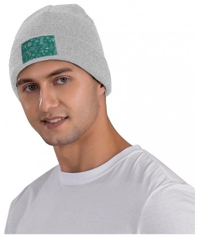 Dolphins Flowers Sea Starfish Coral Seashell Print Beanie Hat Knitted Cap for Men Women,Thin Warm Knit Slouchy Gray $10.54 Sk...