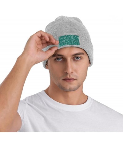 Dolphins Flowers Sea Starfish Coral Seashell Print Beanie Hat Knitted Cap for Men Women,Thin Warm Knit Slouchy Gray $10.54 Sk...