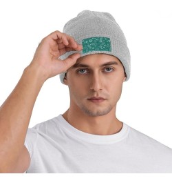 Dolphins Flowers Sea Starfish Coral Seashell Print Beanie Hat Knitted Cap for Men Women,Thin Warm Knit Slouchy Gray $10.54 Sk...