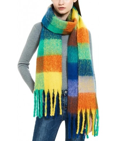 Women Plaid Scarf Winter Warm Shawl And Wraps Bandana Long Thick Blanket 3 $24.22 Scarves