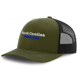 Richardson Trucker Hat South Carolina Palmetto State Style B Polyester Baseball Cap Loden Black $17.49 Baseball Caps