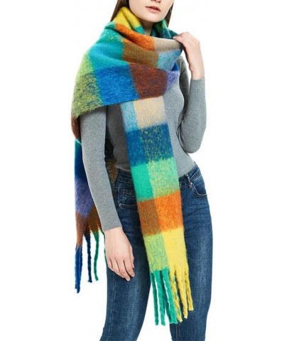 Women Plaid Scarf Winter Warm Shawl And Wraps Bandana Long Thick Blanket 3 $24.22 Scarves