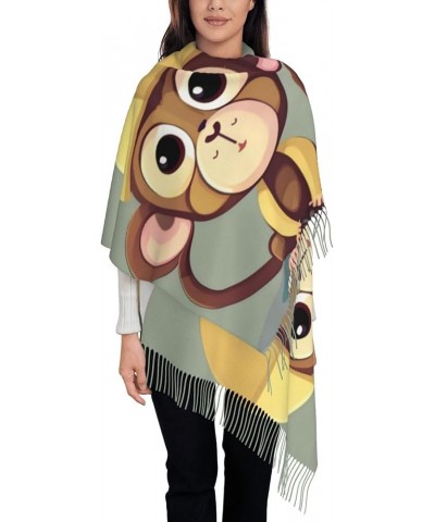 Cute Otter Print Tassel Scarf Women'S Tassel Shawl Scarf Wraps,Fringed Shawl Wrap Spring,Fall,Winter Cute Monkey $13.50 Scarves