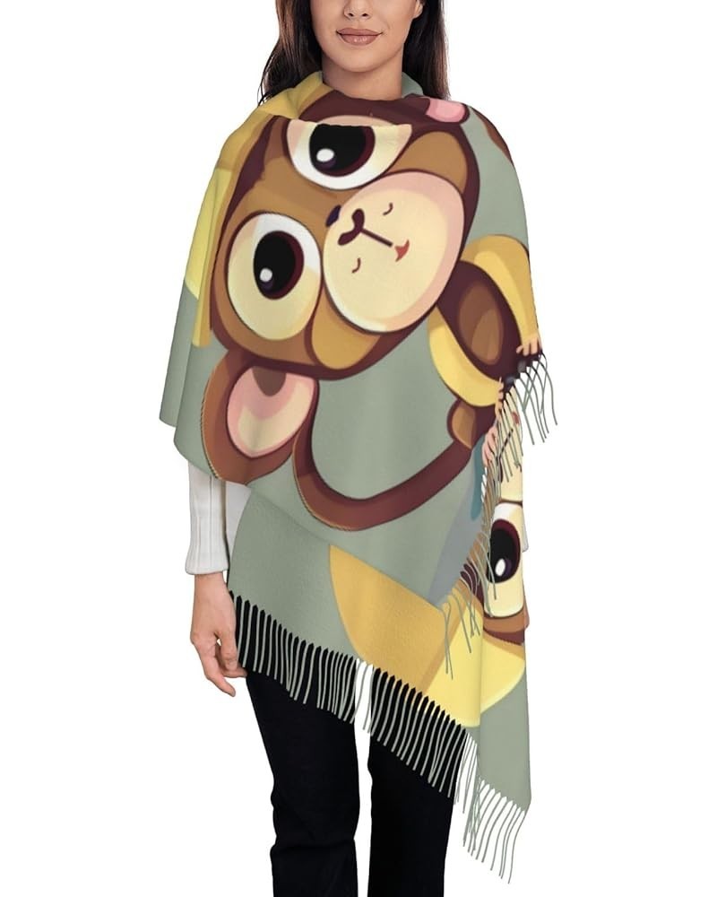 Cute Otter Print Tassel Scarf Women'S Tassel Shawl Scarf Wraps,Fringed Shawl Wrap Spring,Fall,Winter Cute Monkey $13.50 Scarves