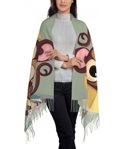 Cute Otter Print Tassel Scarf Women'S Tassel Shawl Scarf Wraps,Fringed Shawl Wrap Spring,Fall,Winter Cute Monkey $13.50 Scarves