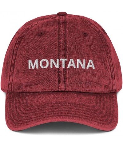 Montana State Helena Vintage Cotton Twill Cap Maroon $16.79 Baseball Caps