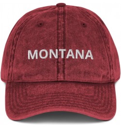 Montana State Helena Vintage Cotton Twill Cap Maroon $16.79 Baseball Caps