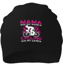 Mama is My Name Cycling is My Game Beanie Hat for Men Women Warm Soft Polyester Knit Skull Cap Unisex Winter Hat Cuffed Beani...