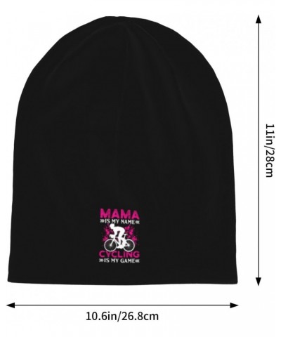 Mama is My Name Cycling is My Game Beanie Hat for Men Women Warm Soft Polyester Knit Skull Cap Unisex Winter Hat Cuffed Beani...