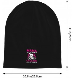 Mama is My Name Cycling is My Game Beanie Hat for Men Women Warm Soft Polyester Knit Skull Cap Unisex Winter Hat Cuffed Beani...