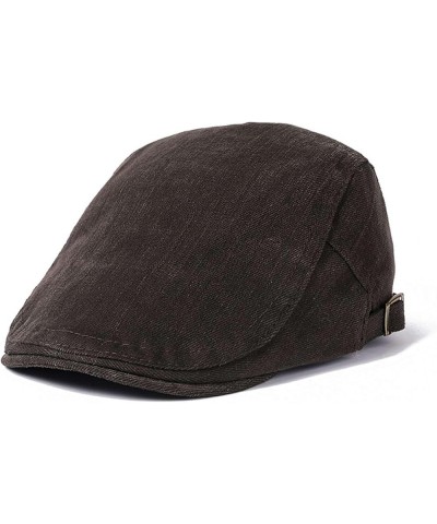 Adjustable Newsboy Hats for Men Flat Cap Womens Irish Cabbie Hats Driving Cabbie Hunting Cap Coffee-61 $9.42 Newsboy Caps