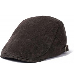 Adjustable Newsboy Hats for Men Flat Cap Womens Irish Cabbie Hats Driving Cabbie Hunting Cap Coffee-61 $9.42 Newsboy Caps