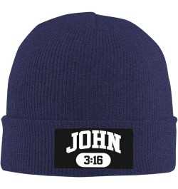 John 3:16 Christian Faith Believer Jesus Beanie Hat Women Knitted Hat Skull Cap Men Knit Slouchy Hat Black Navy Blue $11.58 S...